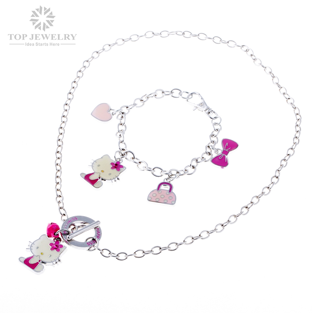 disney hello kitty necklace bracelet set